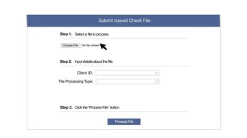 Submit New Issued Check File