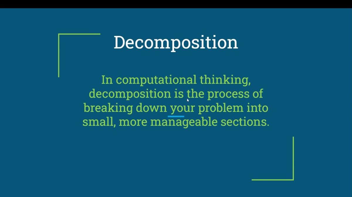 Computational Thinking Explanations - Decomposition