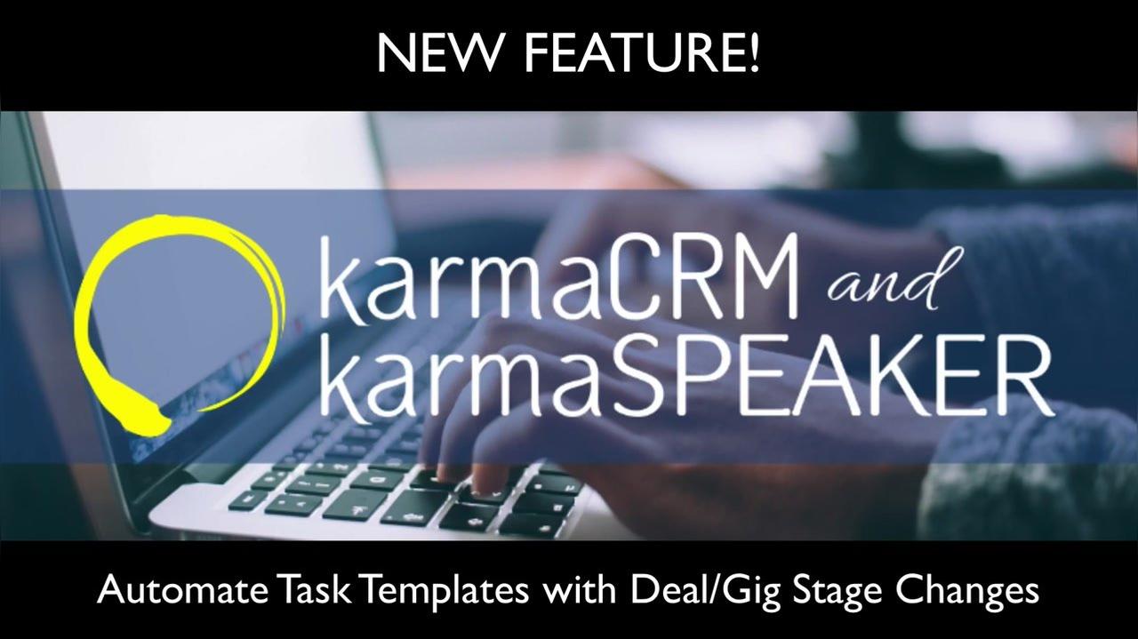 NEW FEATURE: Automation of task templates for deals or gigs as you change stages