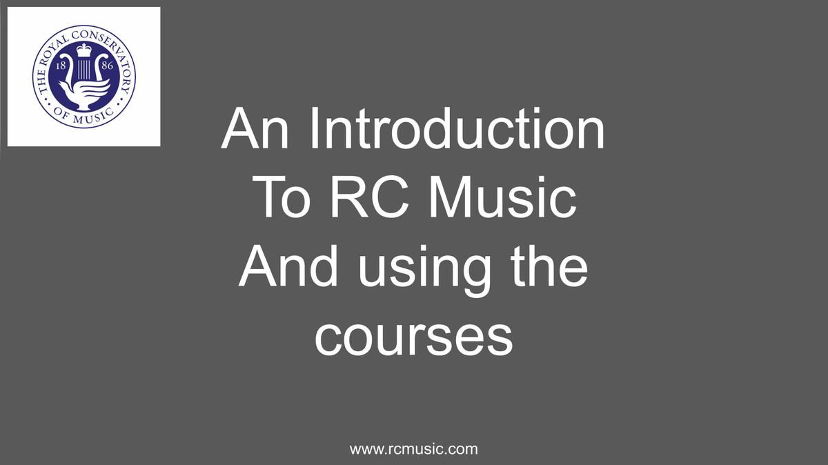 Using RCMusic as Teachers and students