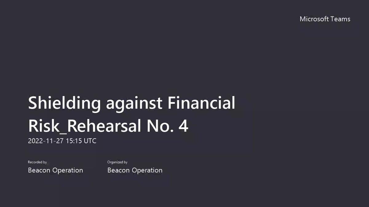 Shielding against Financial Risk_Rehearsal No. 4