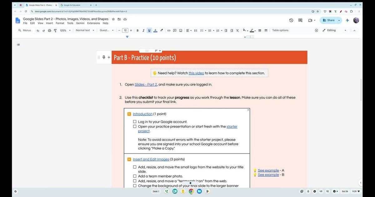 Google Slides Part 2 - Practice
