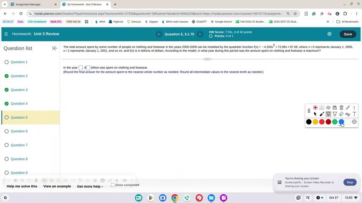 Math 1050 Review 3 #5