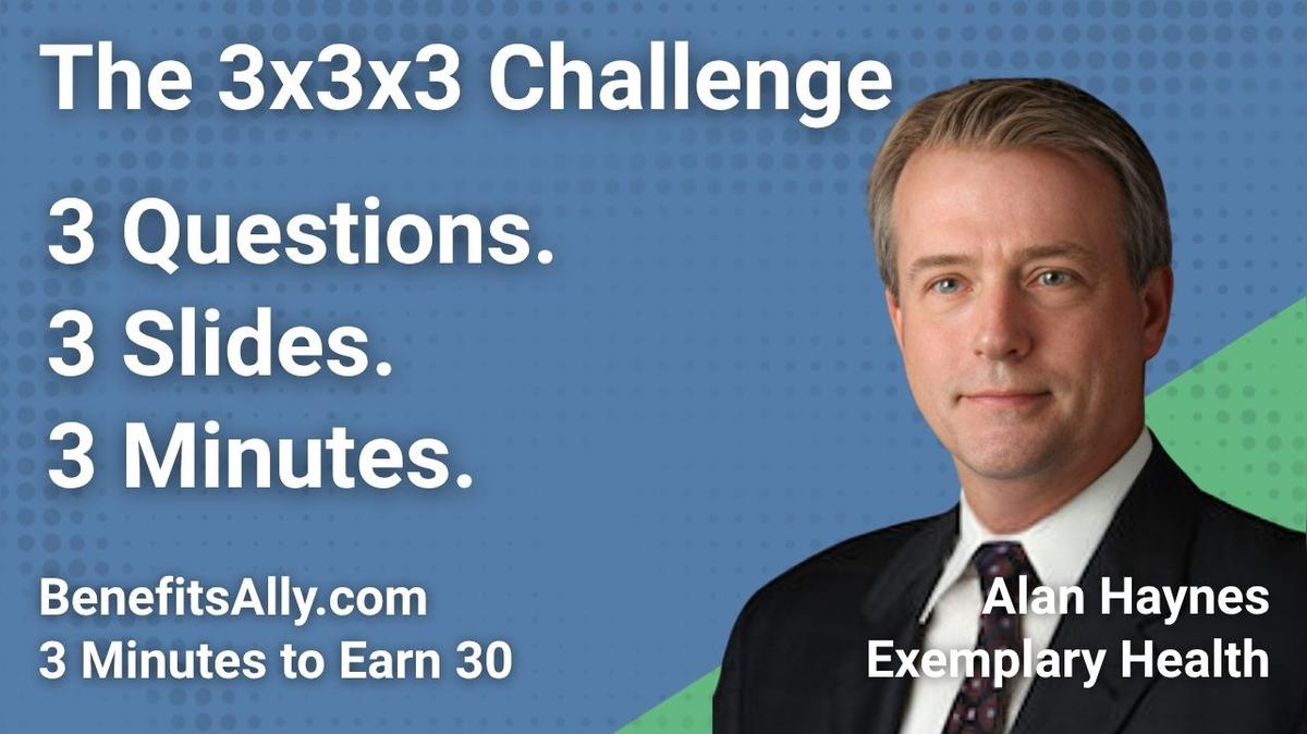 Exemplary Health - 3x3x3 Challenge with Alan Haynes