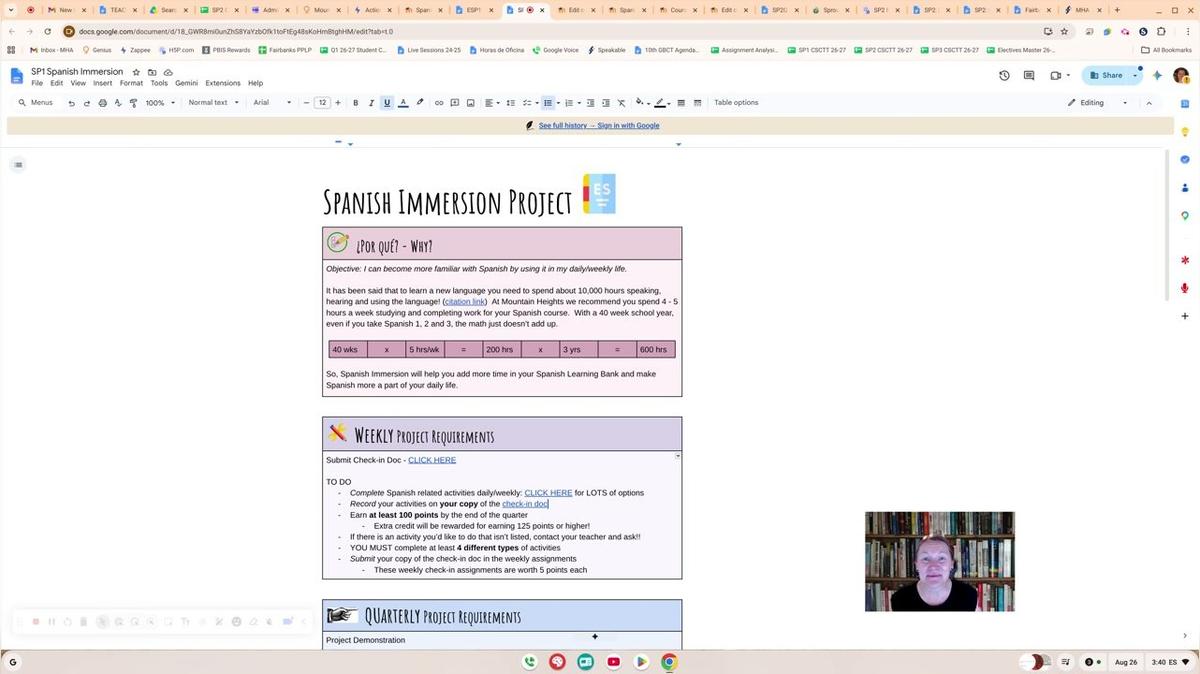 SP1 Q1 Spanish Immersion