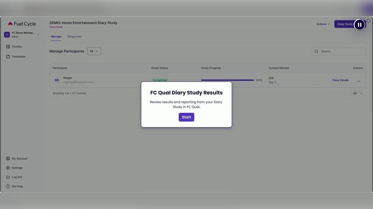 FC Qual Diary Study Results