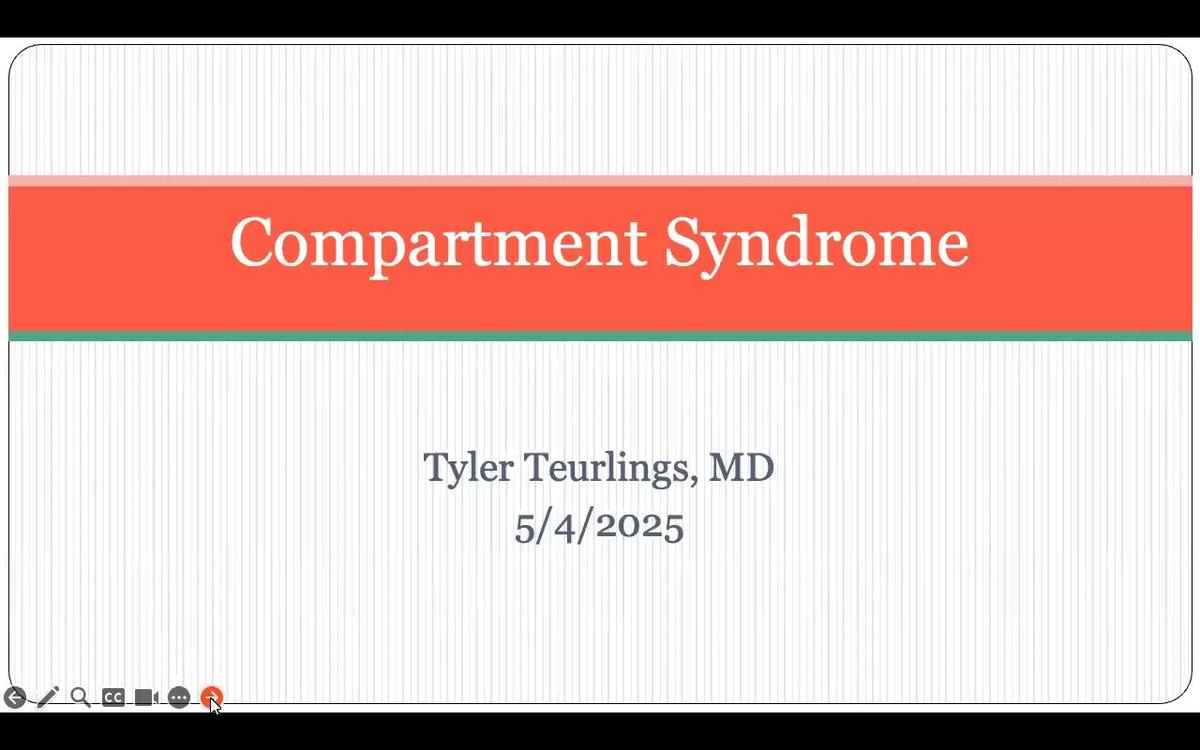Compartment Syndromes