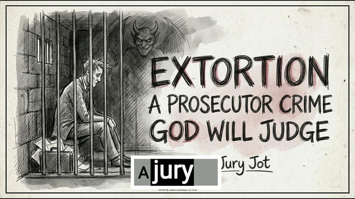 Extortion A Prosecutor Crime God Will Judge