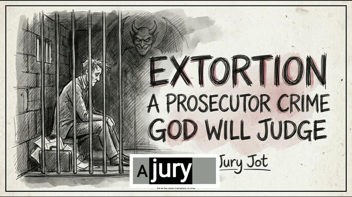 Extortion A Prosecutor Crime God Will Judge