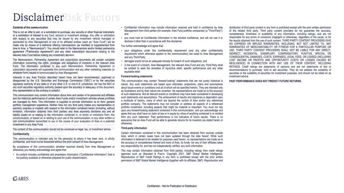 Ares EU Direct Lending Fund Update 2026