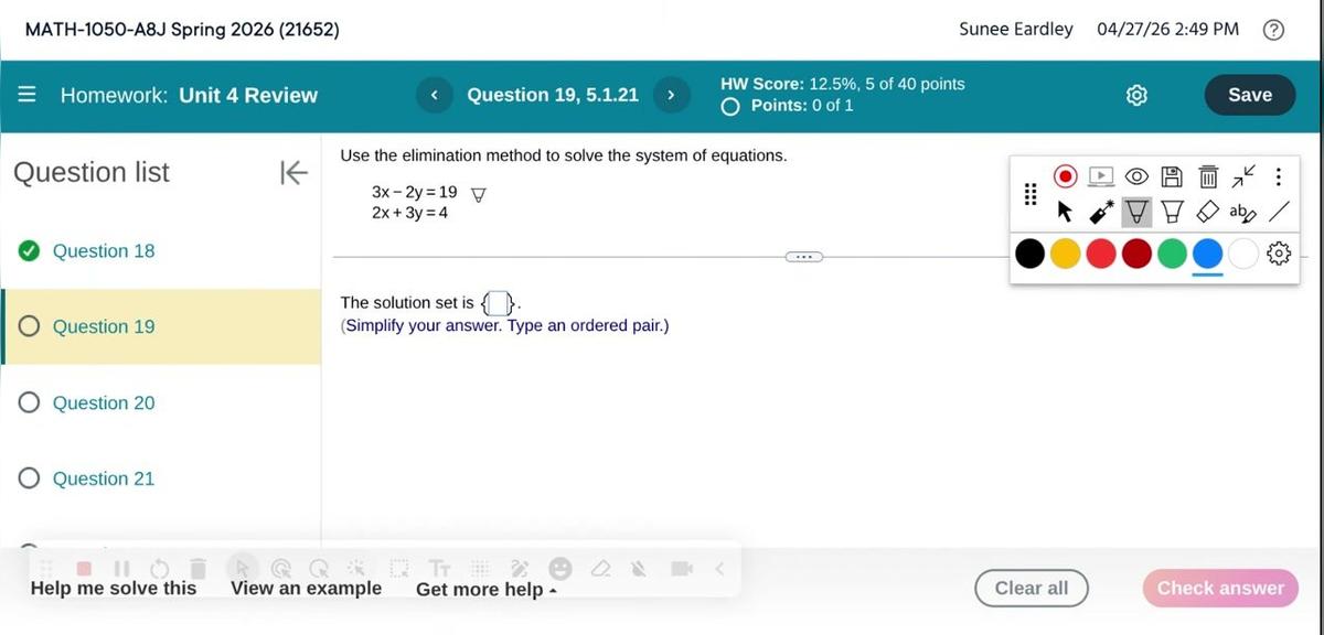 Math 1050 Unit 4 Review #19