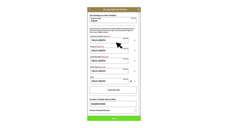 Check Upload Templates