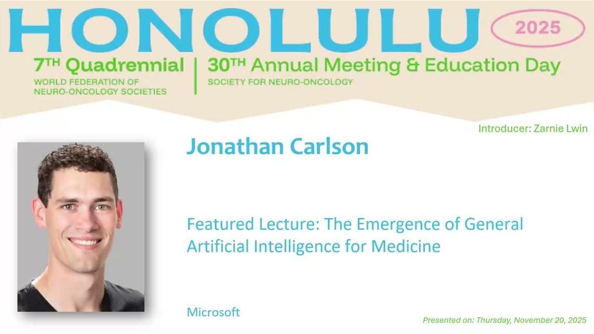 Jonathan Carlson Plenary