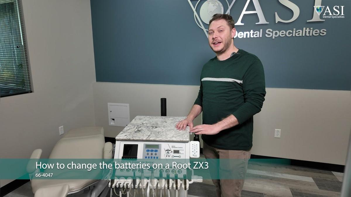 66-4047 How to change the batteries on your integrated Root ZX3 Apex Locator
