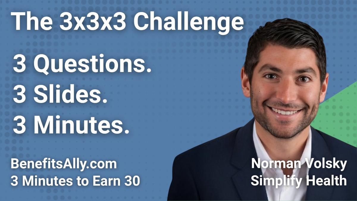 Simplify Health - 3x3x3 Challenge with Norm Volsky