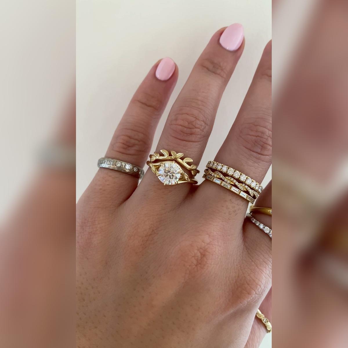Pixie Round Wedding Band Pairings