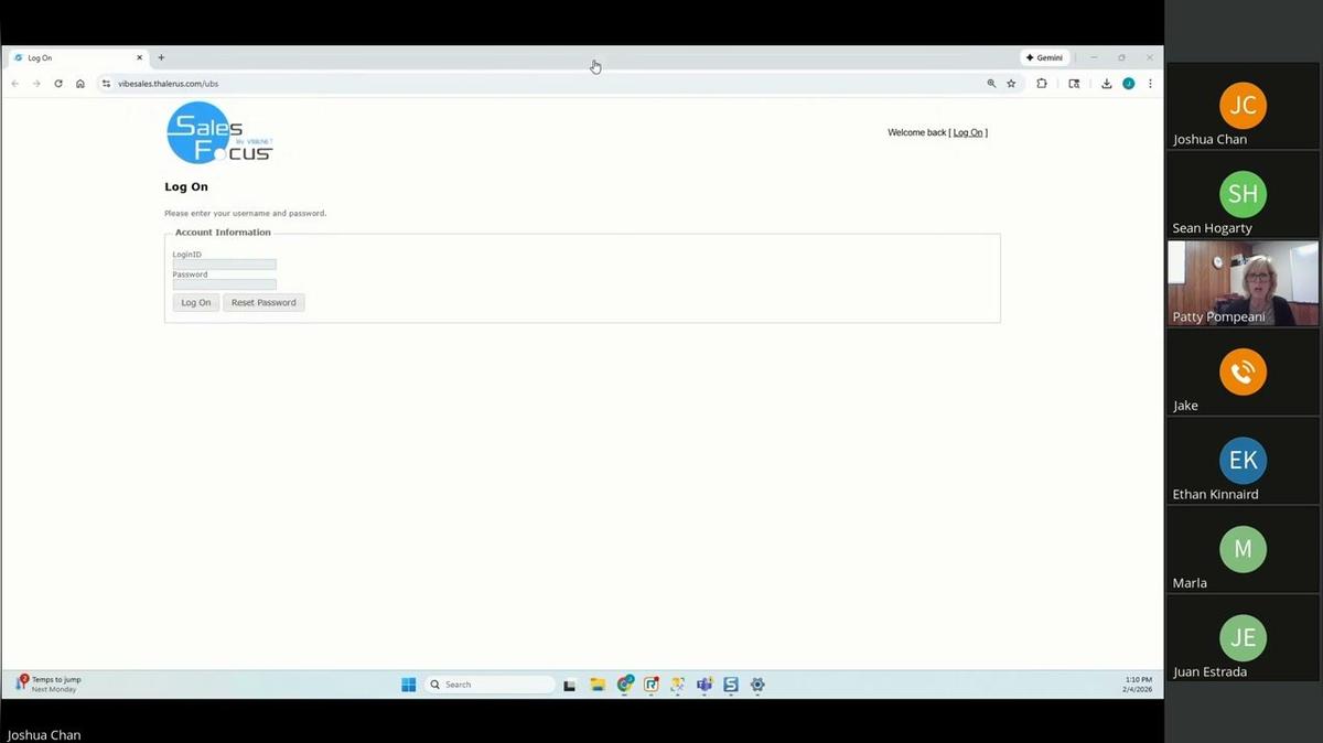 Feb 4, 2026 SalesFocus Training