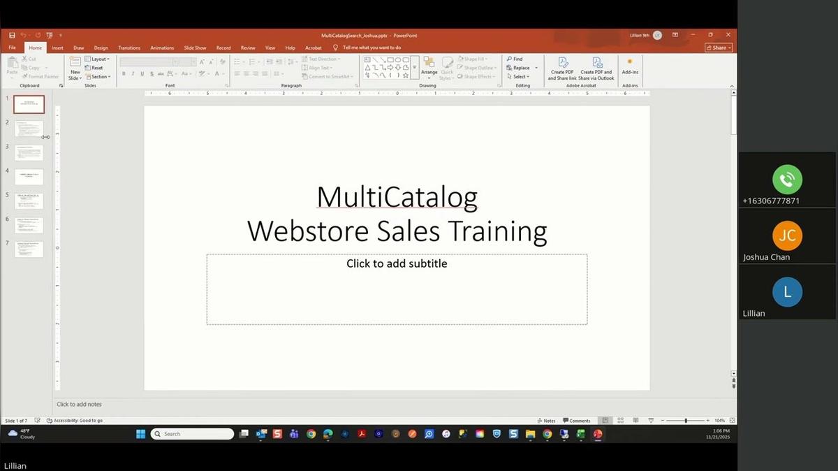 Multi Catalog Training