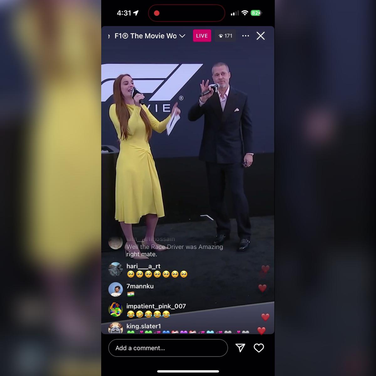 F1 Movie World Premier Livestream 2