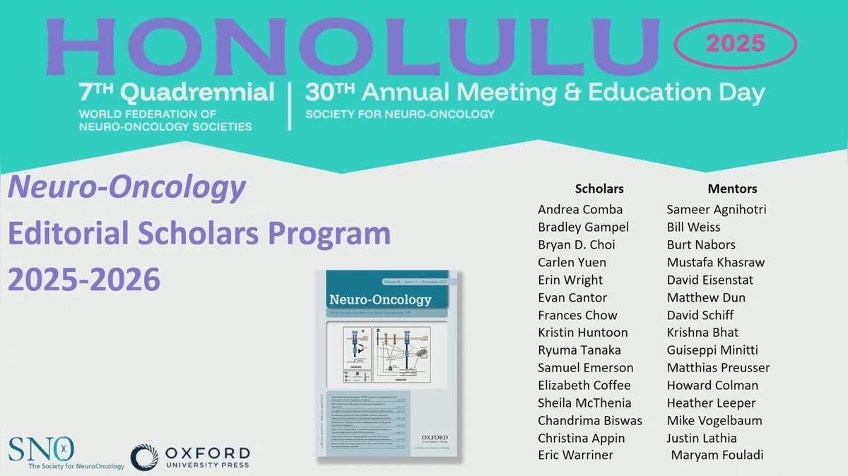 Latest Advances in the Treatment of CNS Lymphoma - 10.35-11.35