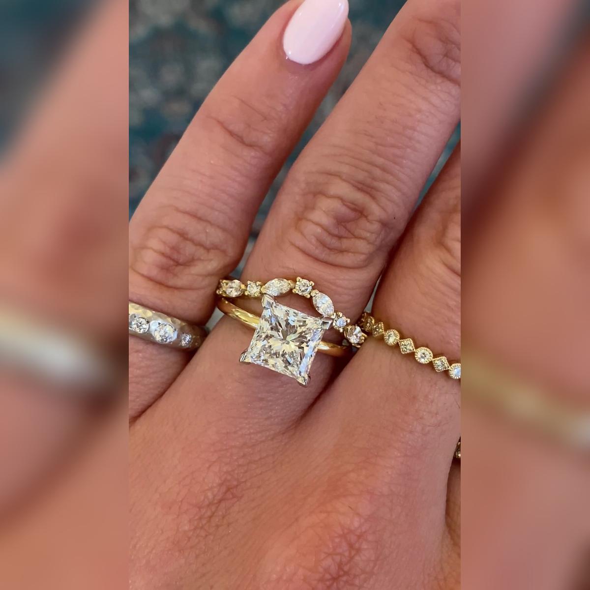 Zilli Princess Wedding Band Pairings