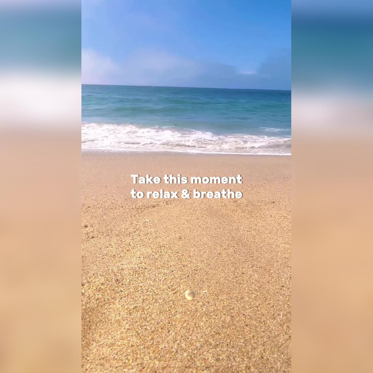 beach video socials with text