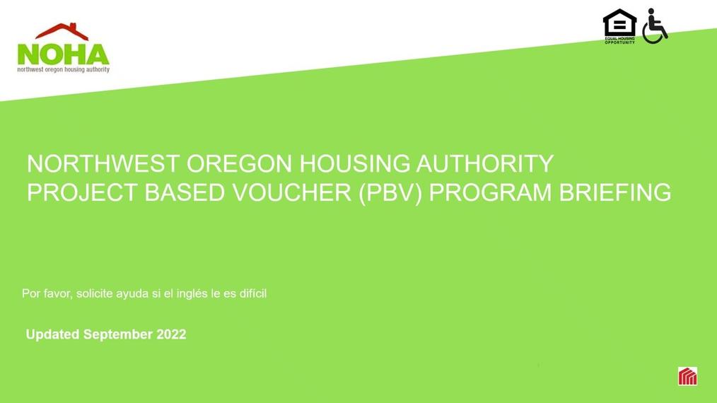 NOHA PBV Briefing PowerPoint 