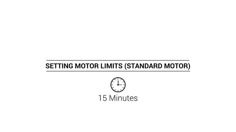 Setting Motor Limits (Standard Motor)