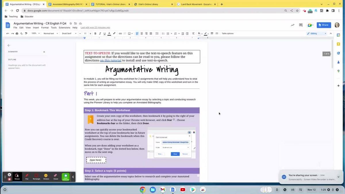 Argumentative Essay Step 1 Eng 9 CR Q4