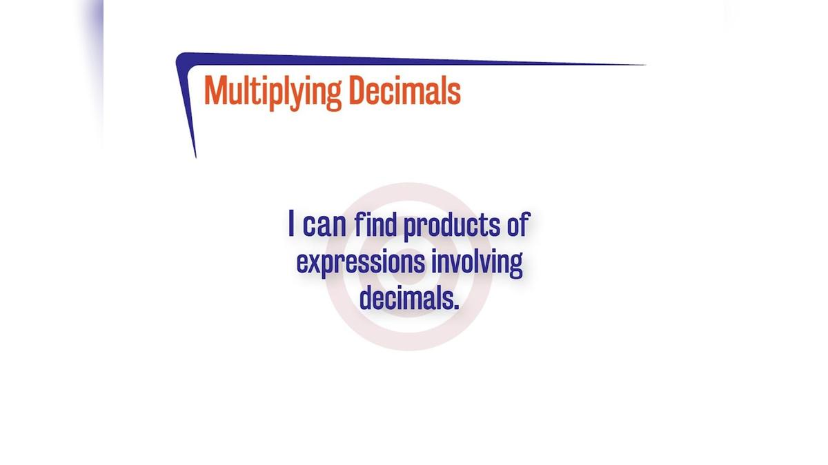 CoreSP 1.2.2 Multiplying Decimals