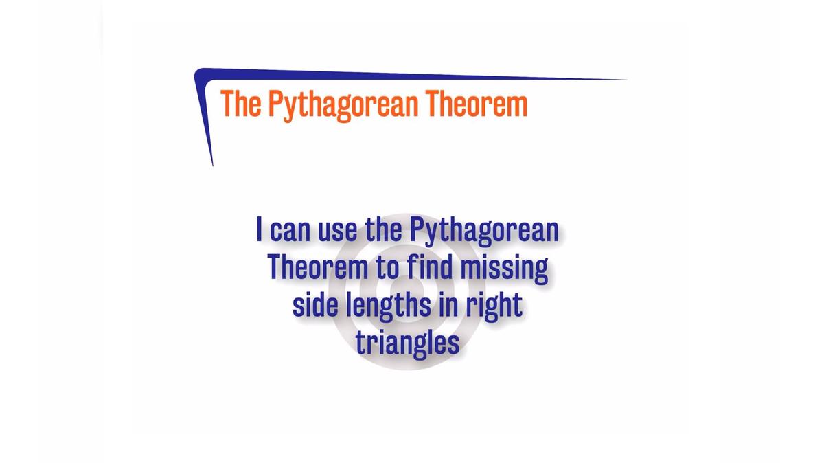 CoreSP 3.2.1 The Pythagorean Theorem