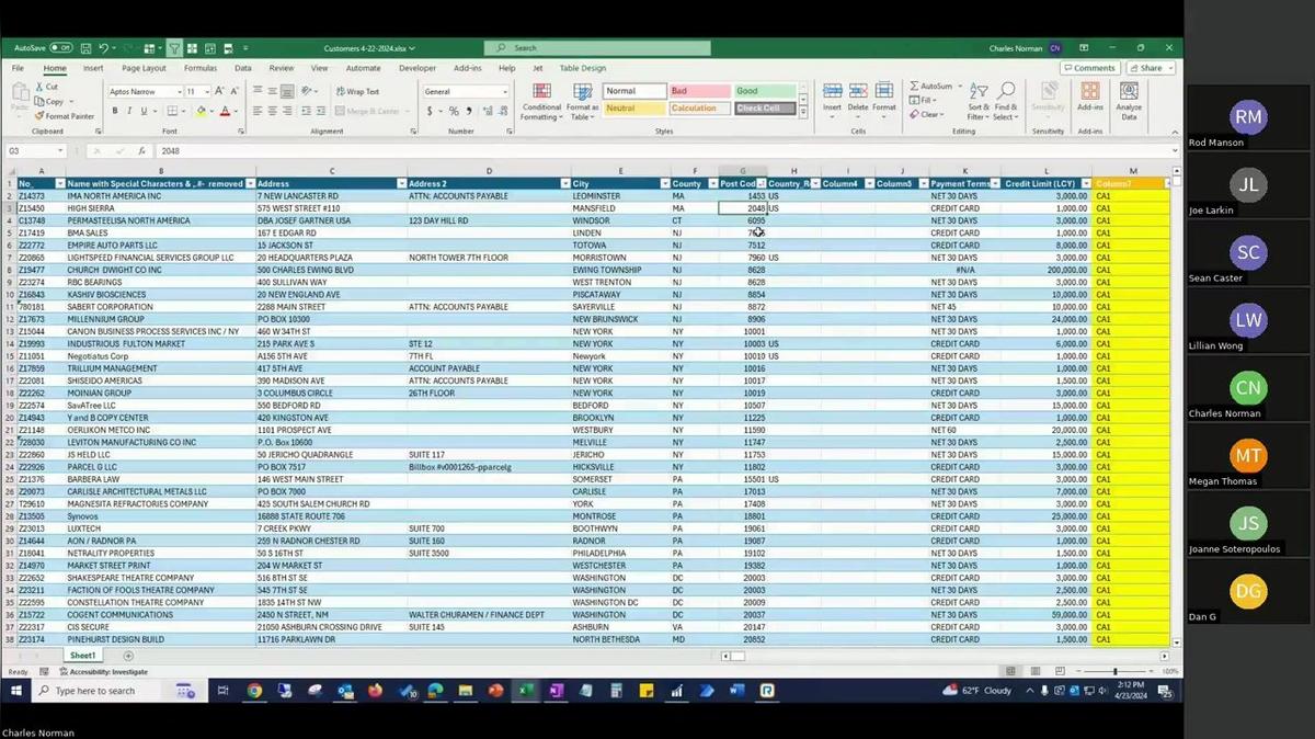 Garveys_02 - Customer Data File Review