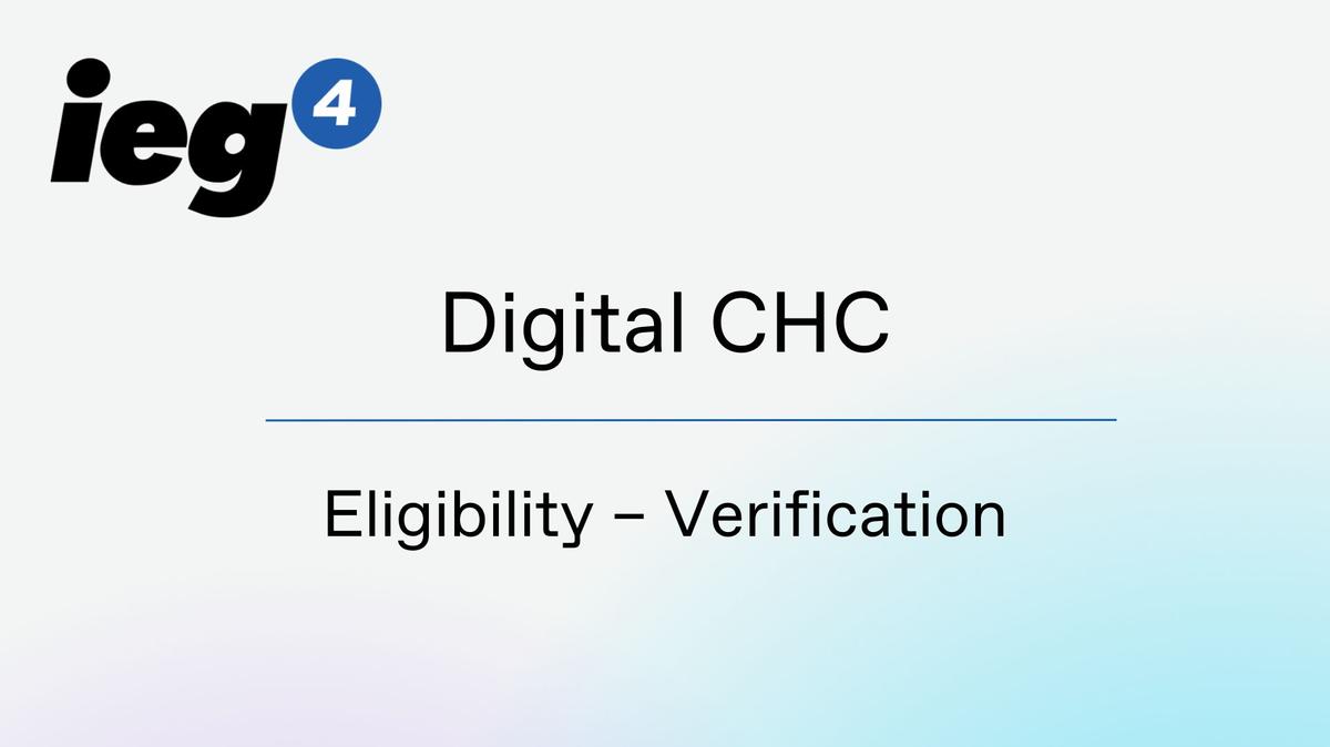 Eligibility - Verification