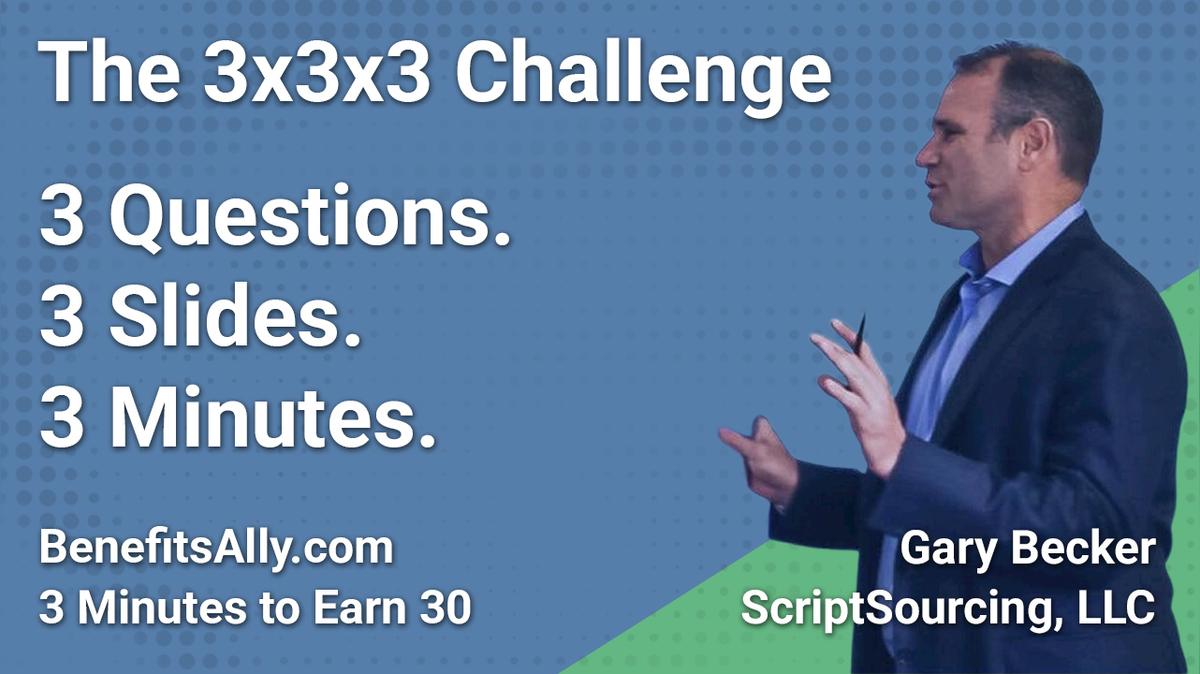 ScriptSourcing, LLC - 3x3x3 Challenge with Gary Becker
