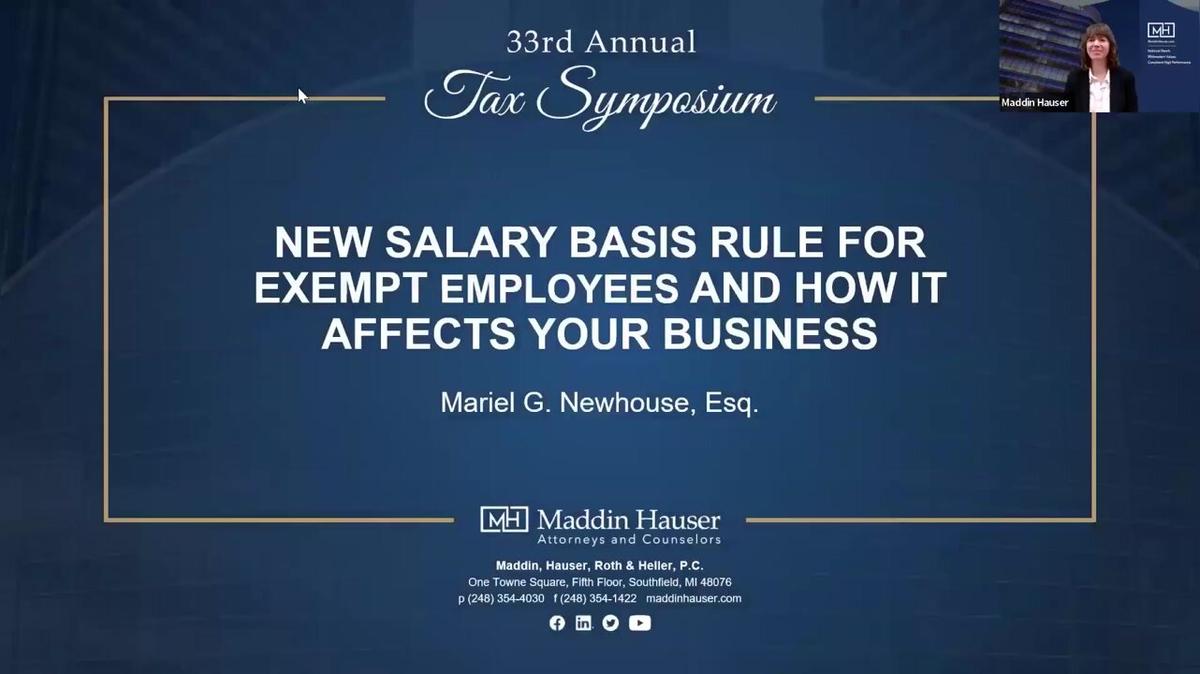 33rd Tax Symposium: Mariel Newhouse
