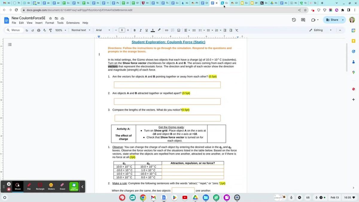 Physics Quarter 3 Coloumb's Force