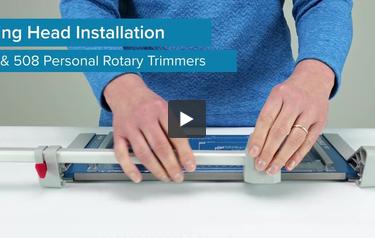 Dahle 507-508 Personal Rotary Trimmer Cutting Head Installation