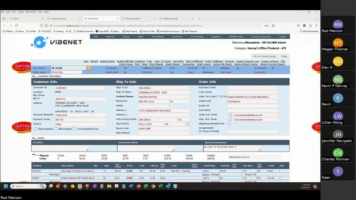 Garveys_24 - Sales Order Hold System