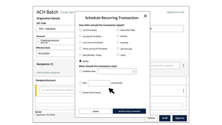 Creating an ACH Batch
