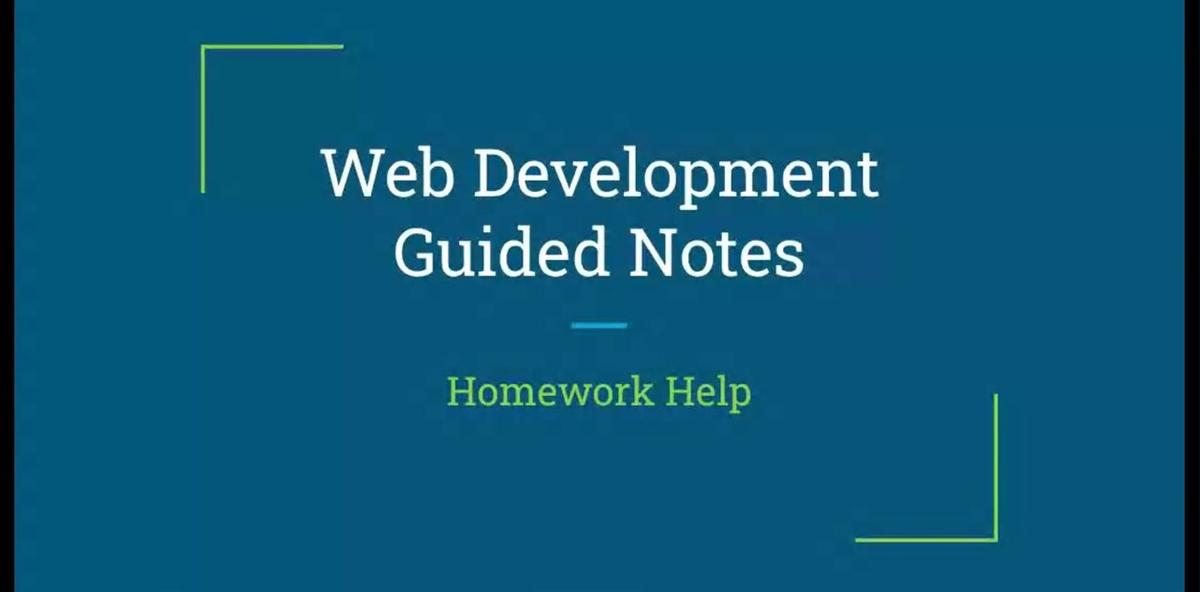 Homework Help Video - Guided Notes I - Internet Functions and Commenting Your Code