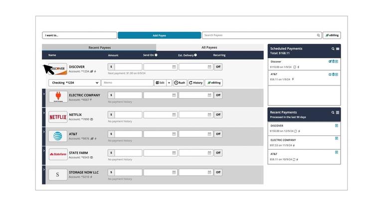 Editing or Deleting a Payee