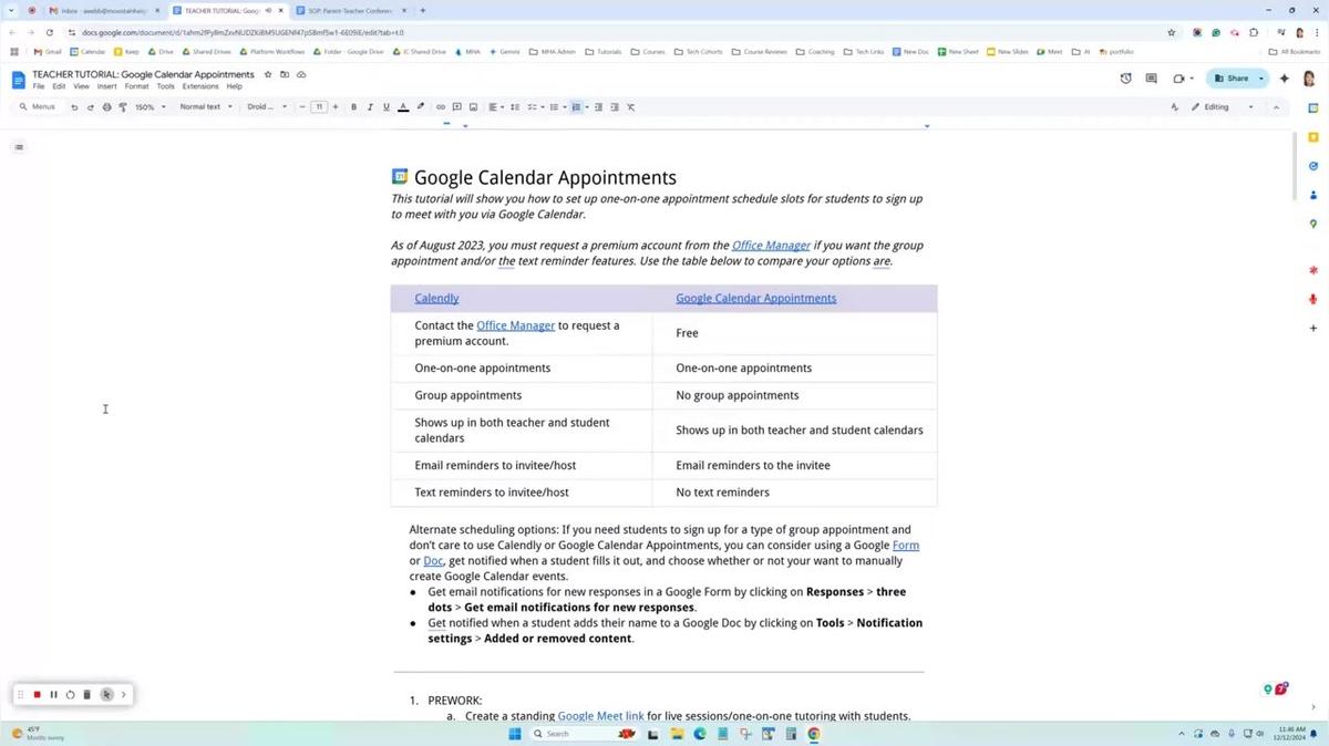 Google Meet Links and Parent Teacher Conferences Dec 2024