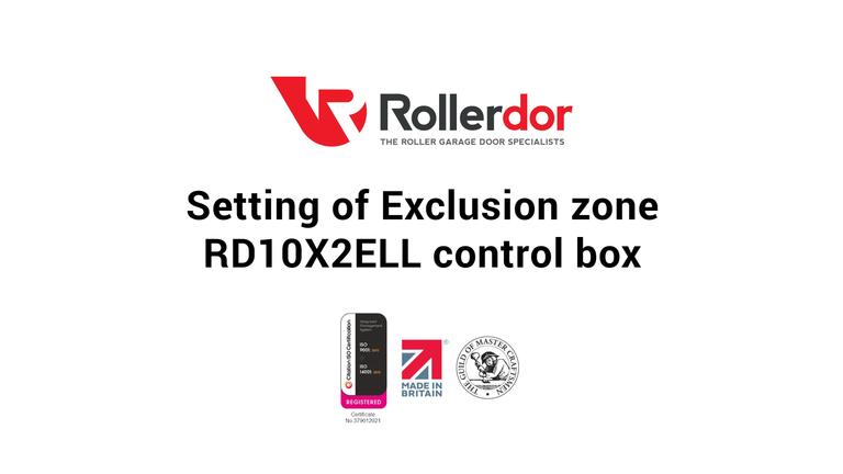 Setting of Exclusion zone RD10X2ELL control box