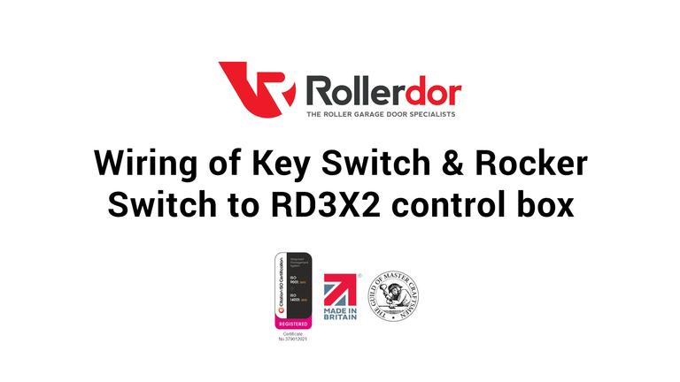 Wiring of Key Switch &amp; Rocker Switch to RD3X2 control box