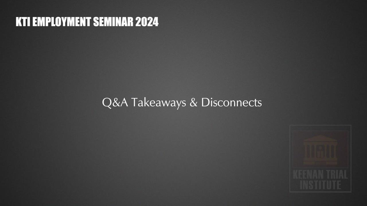12. Q&amp;A Takeaways &amp; Disconnects 