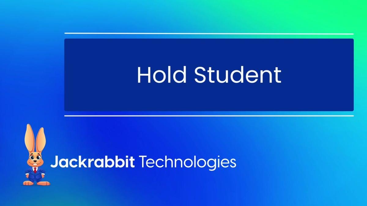 Hold Student