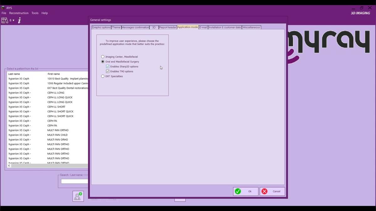 iRYS 11 - Application Mode Settings