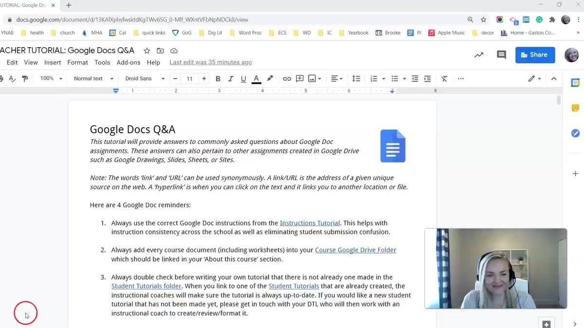 Google Docs Q&A- Instructional Coaching