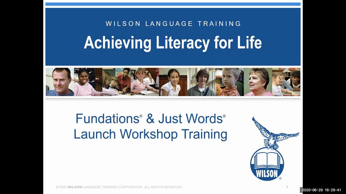 Fundations &amp; Just Words Launch Workshop Training