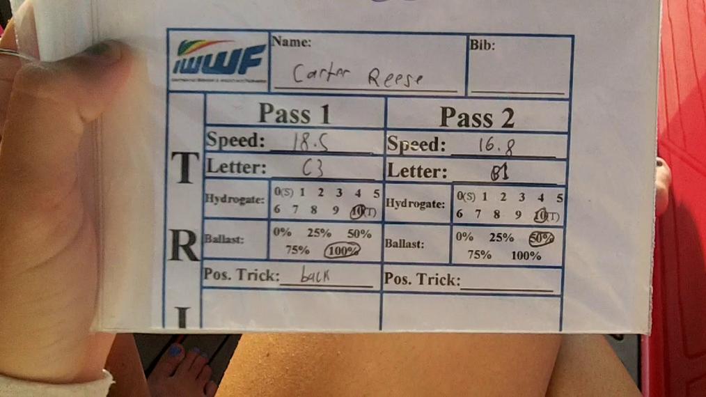 Carter Reese B4 Round 1 Pass 1